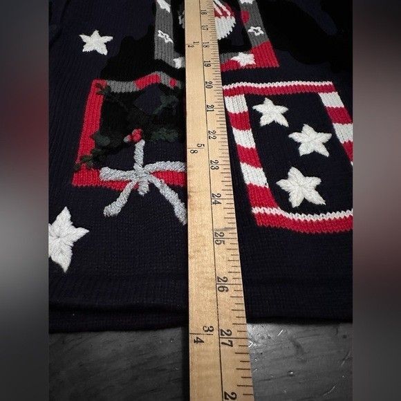 Vintage- Quacker Factory Patriotic Christmas Snowman Festive Knit Cardigan Sz 3X - Picture 6 of 13